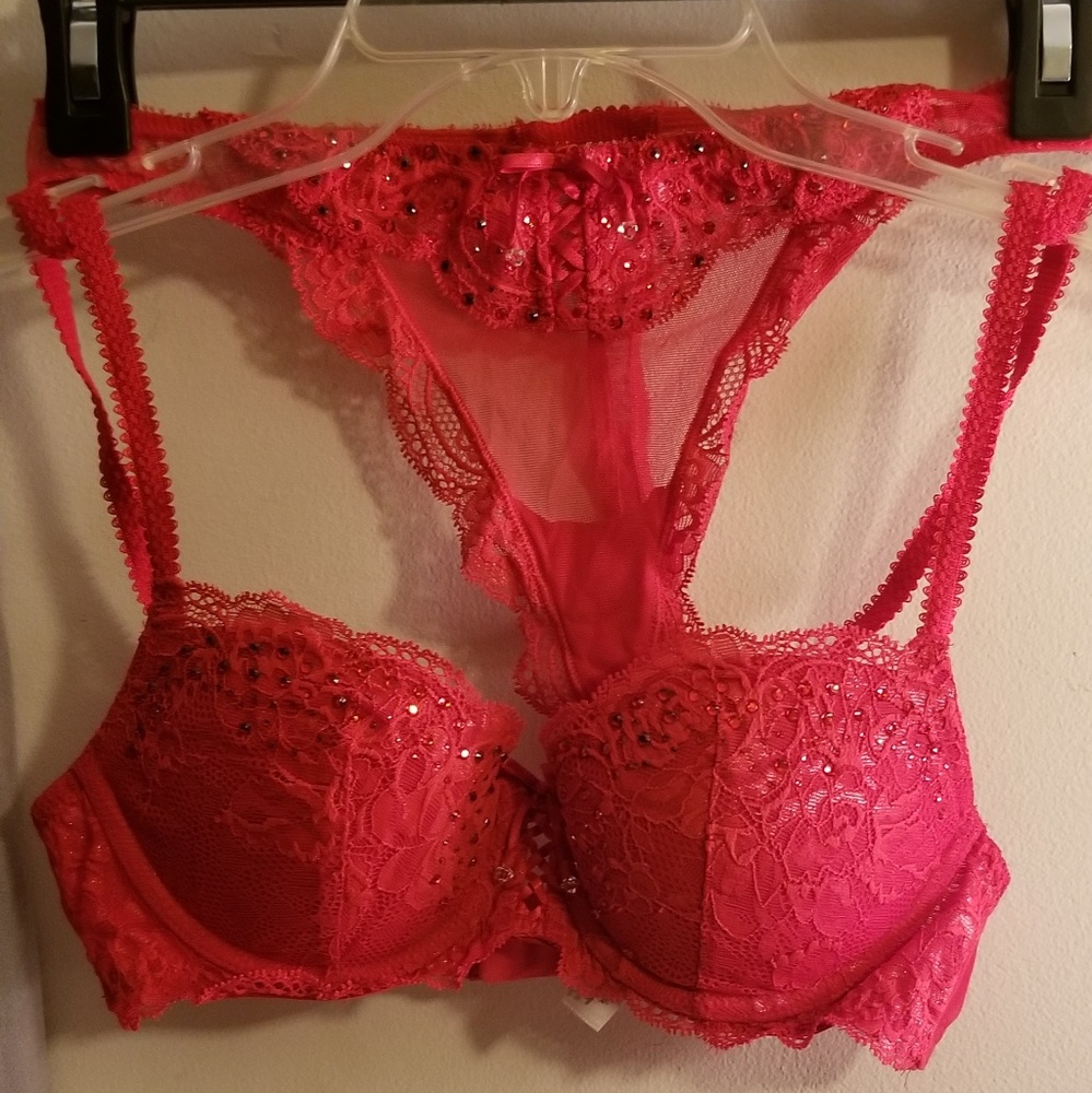 VS bra panty garter set.